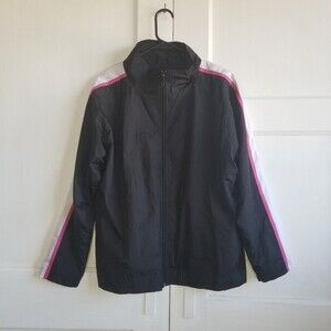 M & E Collection Black Jacket Women's Windbreaker Size Large
